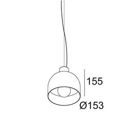 Delta Light MANTELLO L1515 E27 lámpara de suspensión
