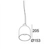 Delta Light MANTELLO L1520 E27 lámpara de suspensión