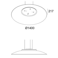 Delta Light ZOOVER 4CLIP 140 DIM5 lámpara de suspensión