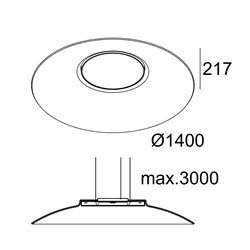 Delta Light ZOOVER 140 DOWN-UP LIGHT GREY lámpara de suspensión