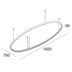 Delta Light SUPERLOOP HC SBL OVAL M lámpara de suspensión