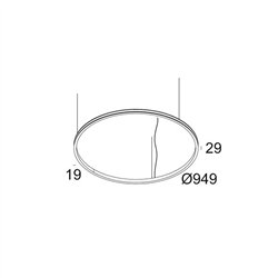 Delta Light SUPERLOOP SLIM OUT 90 SBL lámpara de suspensión