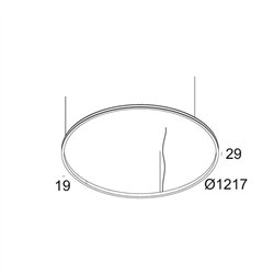 Delta Light SUPERLOOP SLIM OUT 120 SBL lámpara de suspensión