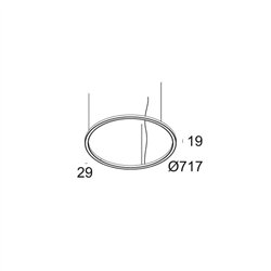 Delta Light SUPERLOOP SLIM DOWN 70 SBL lámpara de suspensión
