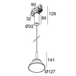 Delta Light TOUPE AC ADM DIM8 lámpara de suspensión