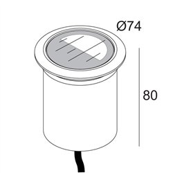 Delta Light LOGIC 60 R A MOON 24V Foco empotrado