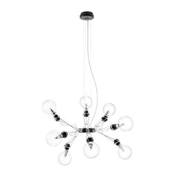 Lámpara de suspensión Lumina Matrix Otto con ocho lámparas individuales, regulable y compatible con bombillas E27.