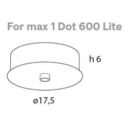 Roseta de techo Lumina Dot Lite Rose para una conexión elegante de un Dot 600 Lite.