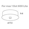 Roseta de techo Lumina Dot Lite Rose para una conexión elegante de un Dot 600 Lite.