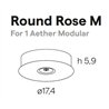 Lumina Aether Round Rose (x1) – roseta para una lámpara, Ø17,5 cm, altura 5 cm.