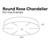 Lumina Round Rose Chandelier (Max. x6)