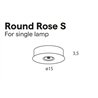 Lumina Round Rose S – Rosetón de techo elegante para un solo colgante, compatible con Limbus y Tia 200