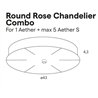 Lumina Round Rose Chandelier Aether Combo