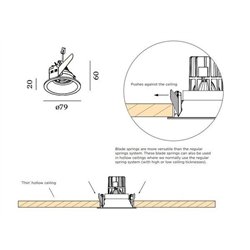 Wever & Ducré Deep Adjust Petit 1.0 LED resortes de hoja Foco empotrado