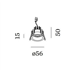 Wever & Ducré Deep Bijou 1.0 resortes de alambre Foco empotrado