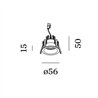 Wever & Ducré Deep Bijou 1.0 resortes de alambre Foco empotrado