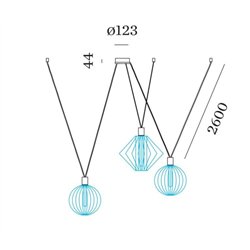 Wever & Ducré Wiro Decenter 3.0 Suspension Set | E27 | 2.6M | For 3 Shades