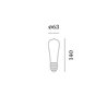 Wever & Ducré ST64 LED Lamp 2200K | E27