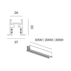 Wever & Ducré Track Profile 3M Strex System | Recessed