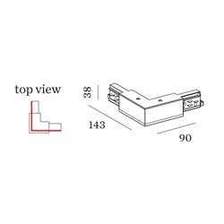Wever & Ducré L-Connector 2.0 3-Phase Track | Right