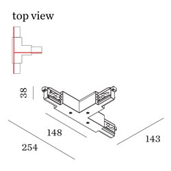 Wever & Ducré T-Connector 2.0 3-Phase Track