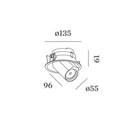 Wever & Ducré Bliek Round 1.0 LED blade springs Foco empotrado