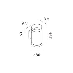 Wever & Ducré Taio Round Wall Outdoor 2.0 Lámpara de pared
