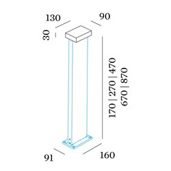 Wever & Ducré Palos Carré 2.0 Lámpara de jardín