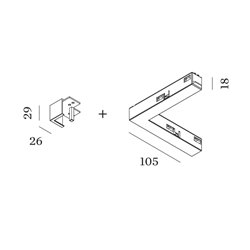 Wever & Ducré L-Connector Non-Electrical Strex System | Surface