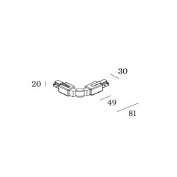 Wever & Ducré Adjustable Corner 1-Phase Track