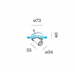 Wever & Ducré Bliek Round Petit Trimless 1.0 Foco empotrado