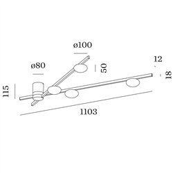 Wever & Ducré Perlez Spin 1.0 Lámpara de techo