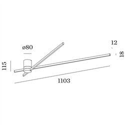 Wever & Ducré Fil Spin 1.0 Lámpara de techo / Lámpara de pared