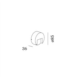 Wever & Ducré RETO ROUND WALL SURFACE OUTDOOR 0.8 Lámpara de pared