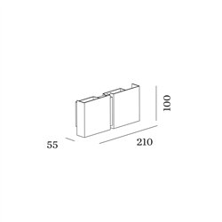 Wever & Ducré CG SQUARE 2P SMALL Lámpara de pared