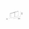 Wever & Ducré CG SQUARE 2P SMALL Lámpara de pared