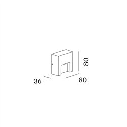 Wever & Ducré RETO WALL SURFACE OUTDOOR 0.8 Lámpara de pared