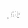 Wever & Ducré RETO WALL SURFACE OUTDOOR 0.8 Lámpara de pared