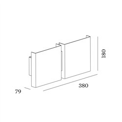 Wever & Ducré CG SQUARE 2G BIG Lámpara de pared