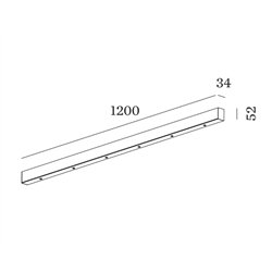 Wever & Ducré Susp Multiple Ceiling Base 1.6 Linear