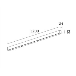 Wever & Ducré Susp Multiple Ceiling Base 2.6 Linear