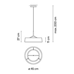 Vibia Dama Ø 45 cm - 3235 lámpara de suspensión