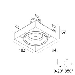 Delta Light MINIGRID IN TRIMLESS 1 HI LED Foco empotrado