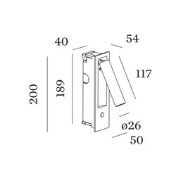 Wever & Ducré MATCH snooze semi-recessed 1.1 Lámpara de pared