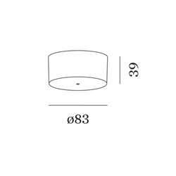 Wever & Ducré SUSP SINGLE CEILING BASE SURF 1.5 ROUND