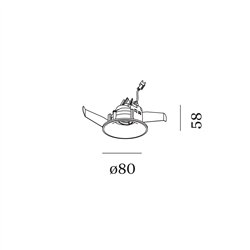 Wever & Ducré RONY ADJUST petit 1.0 blade springs Foco empotrado