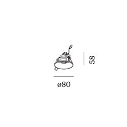 Wever & Ducré RONY ADJUST petit 1.0 wire springs Foco empotrado
