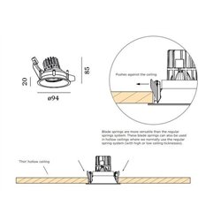 Wever & Ducré Deep Adjust 1.0 PAR16 resortes de hoja Foco empotrado