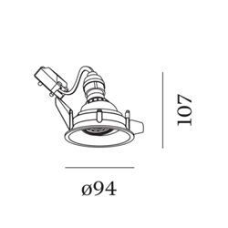Wever & Ducré Deep Adjust 1.0 PAR16 resortes de hoja Foco empotrado