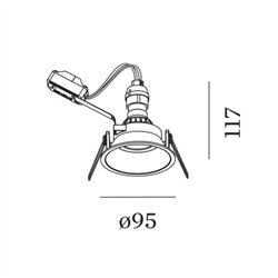 Wever & Ducré Deep IP44 1.0 PAR16 resortes de alambre Foco empotrado